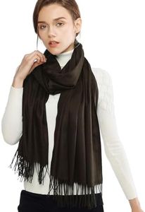 RIIQIICHY Pashmina Shawl for Women Weddings Wraps for Evening Dresses Caramel Scarfs for Winter Warm Large Scarves