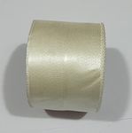 OMX Satin Ribbon Decoration, Size - 2 Inch Wide, Gift Wrapping, Multi-Purpose Use (Cream, 2 Inch Width, 10 Mtr - 1 Roll - 10 Mtr in 1 Roll)