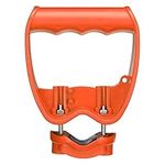 Back-Saving Tool Handle Attachment, Labor-Saving Tool Handle, Labor-Saving Ergonomic Shovel or Rake Handle, Add-on Universal Fitting Grip, Orange