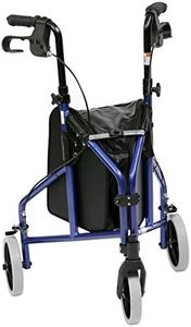 DRIVE DEVILBISS HEALTHCARE Lightweight Aluminium Tri-Walker with Vinyl Bag, Blue