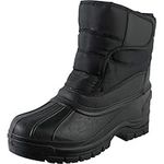 Savage Island Fleece Lined Thermal Snow Rain Waterproof Boots, 10 UK, Black