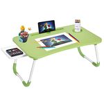 Laptop Bed Desk Table Tray Stand with Cup Holder/Drawer for Bed/Sofa/Couch/Study/Reading/Writing On Low Sitting Floor Large Portable Foldable Lap Desk Bed Trays for Eating and laptops(Green)