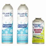 2KG1MA Aircon Refill Regas Air Conditioning Topup R1234yf + LeakStopper Mixture 444gr X2 + 30ml Leak Sealer