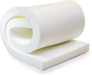 AK TRADING CO. Professional 4" Thick, 18" Wide X 72" Long Regular Density Upholstery Foam, White