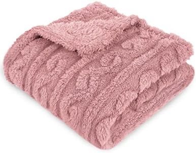 HOMRITAR 3D Fleece Baby Blanket for Girls Boys Fluffy Fuzzy Flannel Soft Warm Plush Cozy Bed Blanket for Home Decor, Toddlers Infant or Newborn Receiving Blanket (30x40inch, Coral Pink)