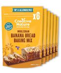 Gluten Free Cake Mix | Creative Nature Banana Bread Vegan Cake Mix | Gluten Free, Nut Free, Dairy Free Baking Mix | Top 14 Allergen Free | 6 Pack