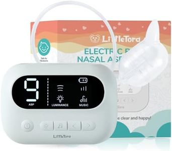 LittleTora Pro Baby Nasal Aspirator - Hospital Grade 9 Adjustable Suction Level with Built-in Music and Night Light - Rechargeable Snot Nose Sucker for Infants Babies Kids Toddlers - Booger Removal