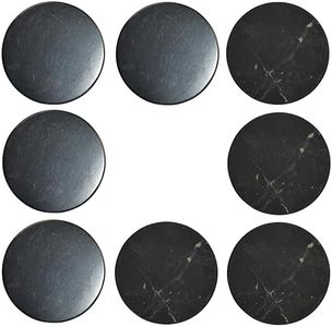 Shungite World 8 pcs Shungite Stickers Set Round 20 mm Polished and Unpolished (4 of Each) for Cell Phone Case Tablet Laptop Computer - Energy Shungite Stones Protection Plate with Carbon Fullerenes