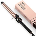 Curling Iron 1 Inch Barrel, Long Barrel Curling Wand for Hair, Ceramic Tourmaline Hair Curling Iron Dual Voltage