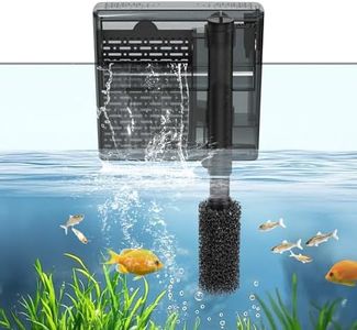 hygger Aquarium HOB Filters Fish Tank Hang On Aquarium Filter, Adjustable Water Flow External Filter Aquarium 105 GPH for 5-15 Gallon Fish Tank