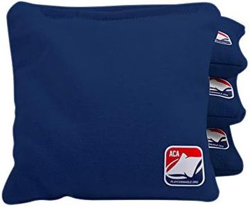 ACA Daily 66x Regulation Cornhole Bags Weather Resistant Resin Filled 6x6 Set of 4 Navy Blue