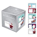 Tallon Christmas Collection Silver Foil Adhesive Label (Pack of 80)