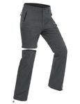 Wespornow Women's-Convertible-Zip-Off-Hiking-Pants for Camping, Travel(Grey,Medium)