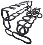 Black 6 Pair Horseshoe Boot Rack