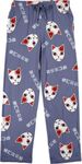 Demon Slayer Tanjiro Fox Mask Men's Blue Fog Sleep Pajama Pants-Medium