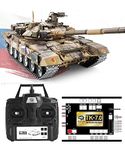 Novahobby Imported 1/16 RC Remote Control 2.4G Henglong Smoke & Sound Russian T90 Tank 3938 Profesional Version Steel Gearbox Metal Tracks Drive/Idle/Road Wheel V7.0 Airsoft BB Infrared Combat