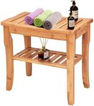 Giantex Bamboo Shower Bench Seat wi