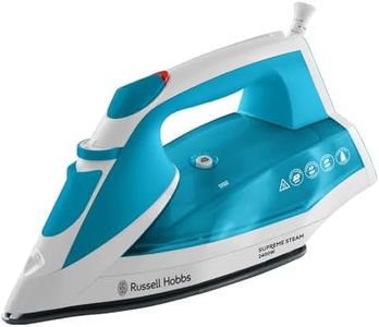 Russell Hobbs Supreme Steam Iron, Powerful Vertical steam Function, Non-Stick Stainless Steel Soleplate, Easy Fill 300ml Water Tank, 110g Steam Shot, 40g Continuous steam, 2m Cord, 2400W, 23040