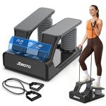 JOROTO Stair Stepper, 5-Level Adjustable Air Resistance Stepper for Exercise at Home, 300LBS Mini Stepper with LED Display, Stepper Exercise Machine with Resistance Bands for Full Body Workout, Black