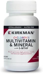 Kirkman - Children's Multivitamin & Mineral - 120 Capsules - with 5-MTHF - Potent Broad Spectrum Vitamin/Mineral Supplement - Hypoallergenic