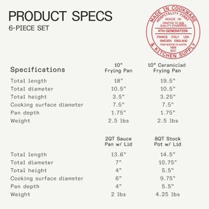 Made In 6-Piece Stainless Steel Cookware Set – Pots and Pans