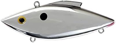 Bill Lewis Lures Lifelike Vibrations Rat-L-Trap Mini-Trap 1/4 OZ Lipless Crankbait Fishing Wobble Sinking Lure, CHROME/BLACK BACK