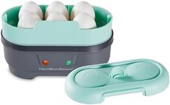 Hamilton Beach Sous Vide Style Electric Egg Bite Maker, Hard Boiled Egg Cooker & Poacher with Removable Nonstick Tray, Makes 2 in Under 10 Minutes, Teal (25511)