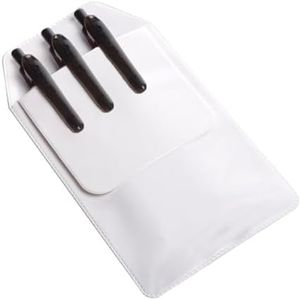 YTYKINOY 5 Pieces Heavy Duty PVC Shirts Lab Coats Pocket Protector for Pen Leaks (White)