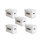 BCW Short Comic Storage Box - 5 ct | White Corrugated Paper, 200 lb. Test Strength | Stackable, Holds 150-175 Current and Silver Age Comics | Comic Storage for Collectible Comics | Assembly Required