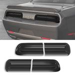 LitMiRaCle Smoked Tail Light Covers, Rear Light Guards Trim Exterior Accessories for 2015-2022 Dodge Challenger (4Pcs)