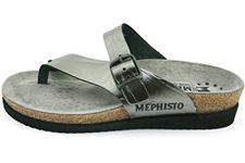 Mephisto Womens Helen Grey Leather Sandals 39 EU