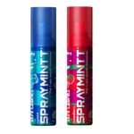 Spraymintt Mouth Freshener | 175+ sprays of instant long lasting with Zero Calories Freshness | Icymint flavour + Brezeberry flavour | 15g - Combo of 2