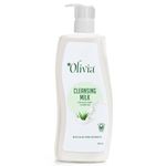 Olivia Cleansing Milk For Deep Pore Cleansing | Removes Dirt Pollutants | Effective Makeup Remover | Moisturizing Cleanser with Aloe Vera Extracts | For All Skin Types | 500ml