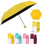 Eranqo Compact Mini Folding Capsule Umbrella - Portable Travel Umbrella with Sunscreen and UV Protection