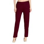 Vesture Women's Woolen Loose Palazzo Pant (Dark Maroon, 2Xl)