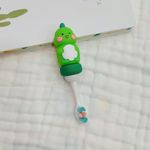 SMILE BABY Manual, 3D Cartoon Handle Soft Bristles Toothbrush Toddler For Children's With Travel Case 2 To 7 Years (Dinolook C.Green)