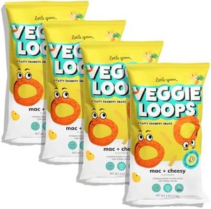 Little Spoon Veggie Loops, Chickpea Snack, Baked Not Fried, Avocado Oil, Hidden Veggies, Tastier Snacks for Kids, Gluten-Free, 4 Pack