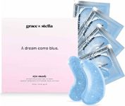 Award Winning Under Eye Mask - Reduce Dark Circles, Puffy Eyes, Undereye Bags, Wrinkles - Gel Under Eye Patches, Vegan Cruelty-Free Self Care by grace and stella (48 Pairs, Blue)