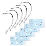 Curved Piercing Needles Perfect to pierce Ear Nose Belly Nipple Eyebrow Labret (18g (1 mm) Pack of 50)