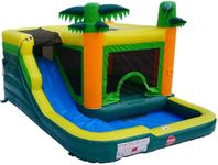 HapCap Commercial PVC Inflatable Bounce House Water Slide with Blower for Kids or Adults,Semi Commercial,Large Jumping House,Wet Dry Combo Castle,Outdoor Birthday Party,Large 15' x 13'x 9.4'