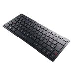 CHERRY KW 9200 MINI, Compact Multi-Device Keyboard for up to 4 Devices, UK Layout (QWERTY), Bluetooth, 2.4 GHz or Cable Connection, Rechargeable, Black