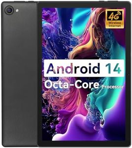 Android 14 Tablet, Octa-Core 10 inch Tablet, 8(3+5) RAM+64GB ROM (Expand to 1TB), Android Tablet with Bluetooth 5.3, WiFi 6, 5MP+8MP Dual Camera, Face ID, 4G Dongle Wireless Internet (Black)