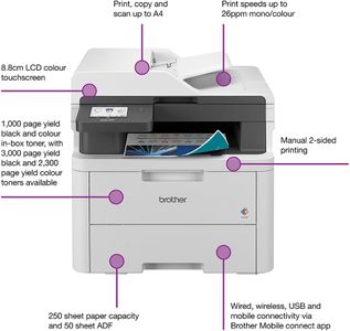 Brother Wireless Color Laser Printer – DCP-L3560CDW, Duplex Printing