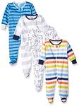 Onesies Brand Baby Boys' 4-Pack Sleep 'N Play Footie Toddler Sleepers, Dog, Newborn