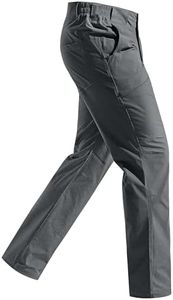 FREE SOLDIER Men's Outdoor Cargo Hiking Pants with Belt Lightweight Waterproof Quick Dry Tactical Pants Nylon Spandex (Dark Gray 36W/30L)