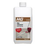 HG Tile Cleaner Extra Strong, Floor Tile Cleaner & Grout Cleaner, Kitchen Floor Cleaner & Grease Remover, Natural Stone Floor Restorer, Industrial Cleaner - 1 Litre