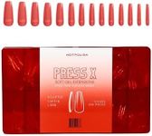 Notpolish PRESS X Soft Gel Nail Extensions - Long Sculpted Coffin Shaped Nail Tips for a Flawless Fit - Durable, Break-Resistant Fake Nails - Easy-to-Use Press On Nails - 630 Pcs