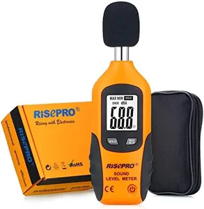 Decibel Meter, RISEPRO® Digital Sound Level Meter 30 – 130 dB Audio Noise Measure Device Backlight MAX/MIN, Data Hold Auto Power Off Dual Ranges HT-80A