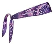 Halo Headband Halo I- Custom Fit- Tie Sweatband for Men and Women, No Slip With Moisture Wicking Dryline Fabric, Purple Tie Dye