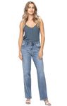 Judy Blue Mid Rise Cell Phone Pocket Dad Jean 82540, Medium Blue, 15